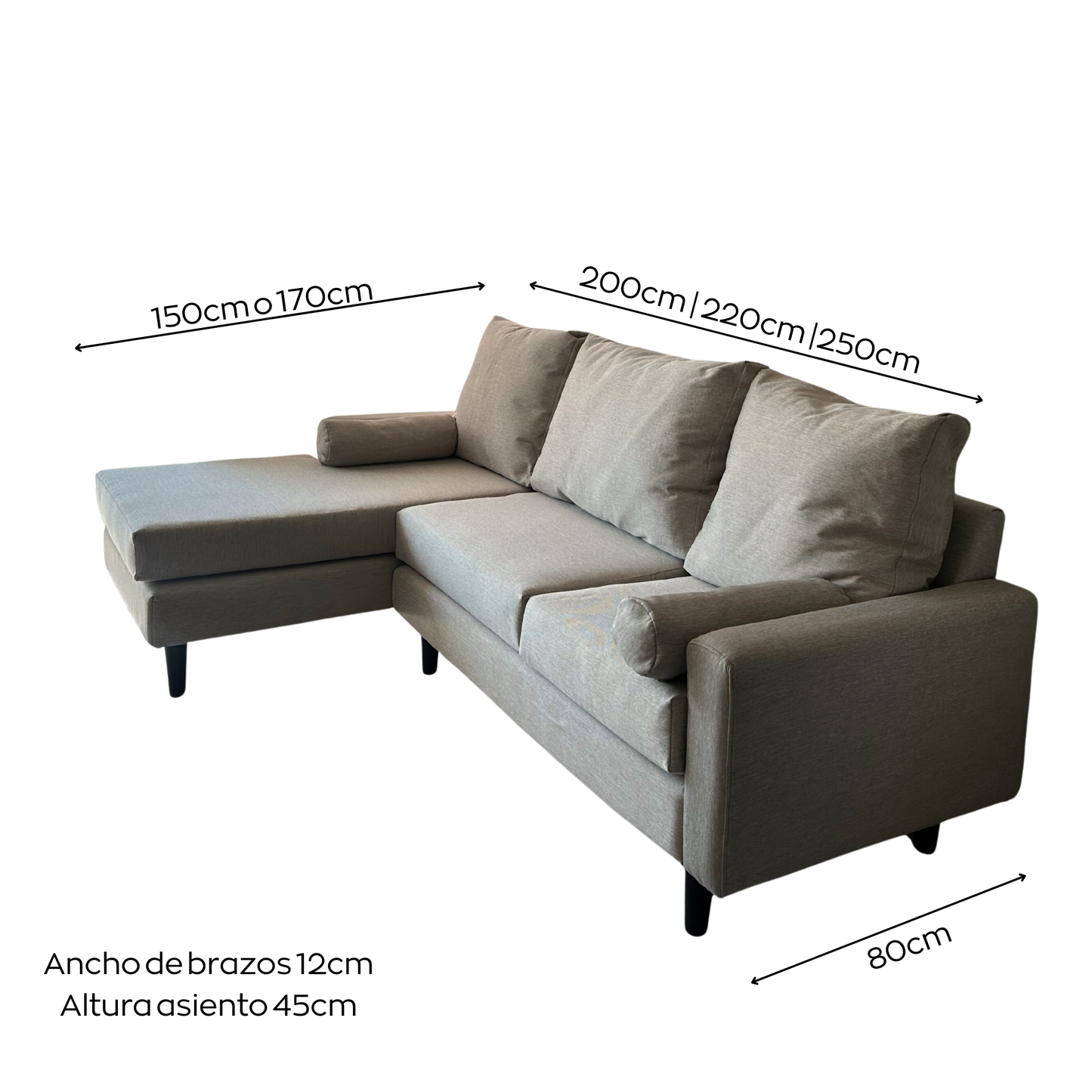 Sofá Seccional Italia Abotonado